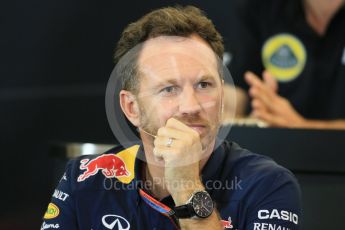 World © Octane Photographic Ltd. FIA Team Personnel Press Conference. Friday 23rd October 2015, F1 USA Grand Prix, Austin, Texas - Circuit of the Americas (COTA). Infiniti Red Bull Racing Team Principal – Christian Horner. Digital Ref: 1462LB1D9827