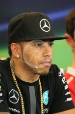 World © Octane Photographic Ltd. FIA Drivers’ Press Conference. Thursday 22nd October 2015, F1 USA Grand Prix, Austin, Texas - Circuit of the Americas (COTA). Mercedes AMG Petronas – Lewis Hamilton. Digital Ref: 1458LB1D7659