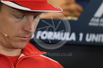 World © Octane Photographic Ltd. FIA Drivers’ Press Conference. Thursday 22nd October 2015, F1 USA Grand Prix, Austin, Texas - Circuit of the Americas (COTA). Scuderia Ferrari – Kimi Raikkonen. Digital Ref: 1458LB1D7672