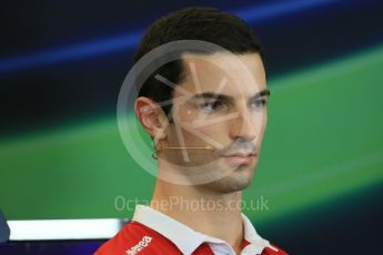 World © Octane Photographic Ltd. FIA Drivers’ Press Conference. Thursday 22nd October 2015, F1 USA Grand Prix, Austin, Texas - Circuit of the Americas (COTA). Manor Marussia F1 Team – Alexander Rossi. Digital Ref: 1458LB1D7682