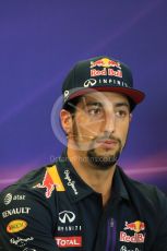 World © Octane Photographic Ltd. FIA Drivers’ Press Conference. Thursday 22nd October 2015, F1 USA Grand Prix, Austin, Texas - Circuit of the Americas (COTA). Infiniti Red Bull Racing – Daniel Ricciardo. Digital Ref: 1458LB1D7708