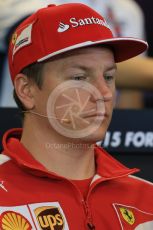 World © Octane Photographic Ltd. FIA Drivers’ Press Conference. Thursday 22nd October 2015, F1 USA Grand Prix, Austin, Texas - Circuit of the Americas (COTA). Scuderia Ferrari – Kimi Raikkonen. Digital Ref: 1458LB1D7715
