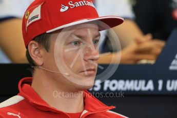 World © Octane Photographic Ltd. FIA Drivers’ Press Conference. Thursday 22nd October 2015, F1 USA Grand Prix, Austin, Texas - Circuit of the Americas (COTA). Scuderia Ferrari – Kimi Raikkonen. Digital Ref: 1458LB1D7751