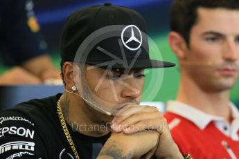 World © Octane Photographic Ltd. FIA Drivers’ Press Conference. Thursday 22nd October 2015, F1 USA Grand Prix, Austin, Texas - Circuit of the Americas (COTA). Mercedes AMG Petronas – Lewis Hamilton. Digital Ref: 1458LB1D7797