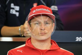 World © Octane Photographic Ltd. FIA Drivers’ Press Conference. Thursday 22nd October 2015, F1 USA Grand Prix, Austin, Texas - Circuit of the Americas (COTA). Scuderia Ferrari – Kimi Raikkonen. Digital Ref: 1458LB1D7826
