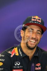 World © Octane Photographic Ltd. FIA Drivers’ Press Conference. Thursday 22nd October 2015, F1 USA Grand Prix, Austin, Texas - Circuit of the Americas (COTA). Infiniti Red Bull Racing – Daniel Ricciardo. Digital Ref: 1458LB1D7881