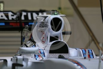 World © Octane Photographic Ltd. Williams Martini Racing FW37. Wednesday 21st October 2015, F1 USA Grand Prix Set Up, Austin, Texas - Circuit of the Americas (COTA). Digital Ref: 1457LB1D8128