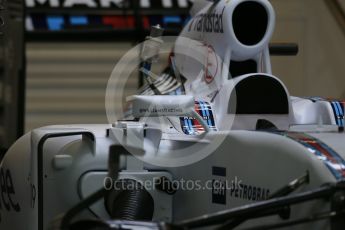 World © Octane Photographic Ltd. Williams Martini Racing FW37. Wednesday 21st October 2015, F1 USA Grand Prix Set Up, Austin, Texas - Circuit of the Americas (COTA). Digital Ref: 1457LB1D8132