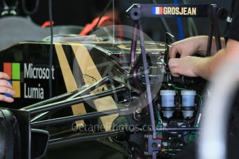 World © Octane Photographic Ltd. Lotus F1 Team E23 Hybrid. Wednesday 21st October 2015, F1 USA Grand Prix Set Up, Austin, Texas - Circuit of the Americas (COTA). Digital Ref: 1457LB1D8402