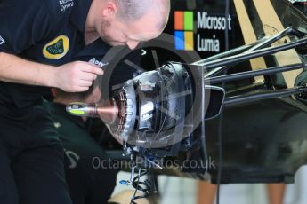 World © Octane Photographic Ltd. Lotus F1 Team E23 Hybrid. Wednesday 21st October 2015, F1 USA Grand Prix Set Up, Austin, Texas - Circuit of the Americas (COTA). Digital Ref: 1457LB1D8404