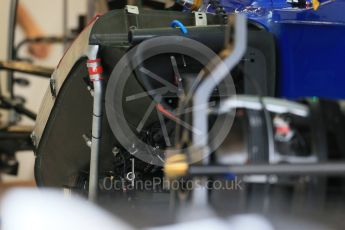 World © Octane Photographic Ltd. Sauber F1 Team C34-Ferrari. Wednesday 21st October 2015, F1 USA Grand Prix Set Up, Austin, Texas - Circuit of the Americas (COTA). Digital Ref: 1457LB1D8481