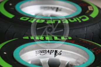 World © Octane Photographic Ltd. Tyres. Wednesday 21st October 2015, F1 USA Grand Prix Set Up, Austin, Texas - Circuit of the Americas (COTA). Digital Ref: 1457LB5D2667