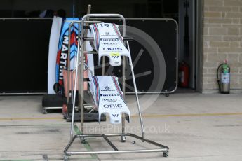 World © Octane Photographic Ltd. Williams Martini Racing FW37. Wednesday 21st October 2015, F1 USA Grand Prix Set Up, Austin, Texas - Circuit of the Americas (COTA). Digital Ref: 1456LB1D7556