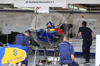 World © Octane Photographic Ltd. Sauber F1 Team C34-Ferrari. Wednesday 21st October 2015, F1 USA Grand Prix Set Up, Austin, Texas - Circuit of the Americas (COTA). Digital Ref: 1456LB1D7626