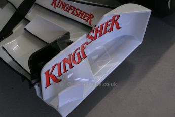 World © Octane Photographic Ltd. Donington Grand Prix Collection 25th January 2015. Force India F1 Team VJM02 front wing end plate (2009). Digital Ref:  1179CB1D0869