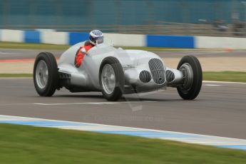 World © Octane Photographic Ltd. Saturday 2nd May 2015. Donington Historic Festival - Historic F1 Car demonstration laps. Replica Mercedes W125 (1937) – Kevin Wheatcroft. Digital Ref : 1240CB1L5671