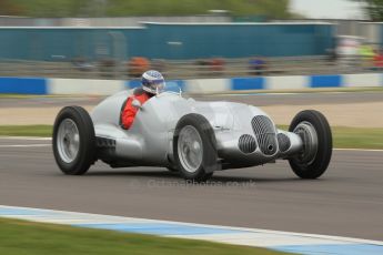 World © Octane Photographic Ltd. Saturday 2nd May 2015. Donington Historic Festival - Historic F1 Car demonstration laps. Replica Mercedes W125 (1937) – Kevin Wheatcroft. Digital Ref : 1240CB1L5673