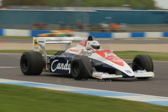 World © Octane Photographic Ltd. Saturday 2nd May 2015. Donington Historic Festival - Historic F1 Car demonstration laps. 1994 Toleman TG 184 (Ex-Ayrton Senna). Digital Ref : 1240CB1L5695