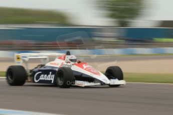 World © Octane Photographic Ltd. Saturday 2nd May 2015. Donington Historic Festival - Historic F1 Car demonstration laps. 1994 Toleman TG 184 (Ex-Ayrton Senna). Digital Ref : 1240CB1L5756