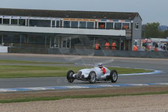 World © Octane Photographic Ltd. Saturday 2nd May 2015. Donington Historic Festival - Historic F1 Car demonstration laps. Replica Mercedes W125 (1937) – Kevin Wheatcroft. Digital Ref : 1240LB1D5350