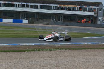 World © Octane Photographic Ltd. Saturday 2nd May 2015. Donington Historic Festival - Historic F1 Car demonstration laps. 1994 Toleman TG 184 (Ex-Ayrton Senna). Digital Ref : 1240LB1D5372