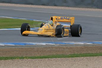 World © Octane Photographic Ltd. Saturday 2nd May 2015. Donington Historic Festival - Historic F1 Car demonstration laps. 1989 Lotus 101/3 - Steve Griffiths. (Ex-Satoru Nakajima). Digital Ref : 1240LB7D1020