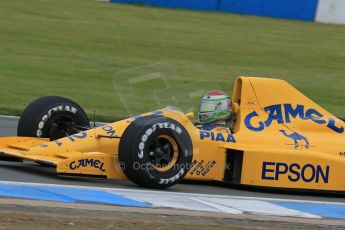 World © Octane Photographic Ltd. Saturday 2nd May 2015. Donington Historic Festival - Historic F1 Car demonstration laps. 1989 Lotus 101/3 - Steve Griffiths. (Ex-Satoru Nakajima). Digital Ref : 1240LB7D1031