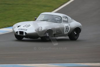 World © Octane Photographic Ltd. Friday 13th February 2015, General un-silenced test day – Donington Park. Valley Motorsport - Jaguar E-Type Low Drag Coupe replica. Digital Ref :