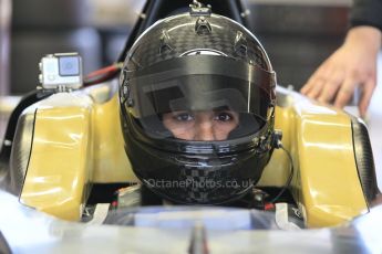 World © Octane Photographic Ltd. Friday 13th February 2015, General un-silenced test day – Donington Park, MSA Formula – Certified by FIA powered by Ford EcoBoost, MyGale F4 – Ameya Vaidyanathan. Digital Ref :