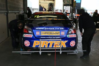 World © Octane Photographic Ltd. Wednesday 4th March 2015, General un-silenced test day – Donington Park. BTCC, British Touring Car Championship, Andy Jordan - Pirtek racing, Triple Eight (888) Racing - MG6GT. Digital Ref : 1196CB1D4099