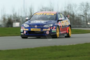 World © Octane Photographic Ltd. Wednesday 4th March 2015, General un-silenced test day – Donington Park. BTCC, British Touring Car Championship, Andy Jordan - Pirtek racing, Triple Eight (888) Racing - MG6GT. Digital Ref : 1196CB1D4172