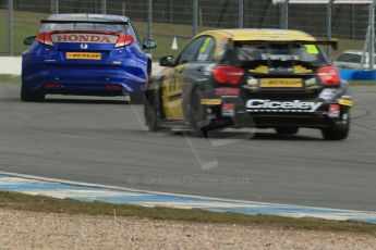 World © Octane Photographic Ltd. Wednesday 4th March 2015, General un-silenced test day – Donington Park. BTCC, British Touring Car Championship, Andy Jordan - Pirtek Racing, Triple Eight (888) Racing - MG6GT and Adam Morgan - WIX Racing, Mercedes-Benz A-Class. Digital Ref : 1196CB1D4533