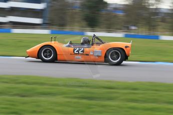 World © Octane Photographic Ltd. Wednesday 4th March 2015, General un-silenced test day – Donington Park, McLaren M6 - Carlos Incenti - Masters Historic Sportscar Championship. Digital Ref : 1196CB1L4940