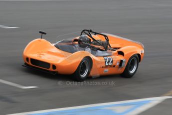 World © Octane Photographic Ltd. Wednesday 4th March 2015, General un-silenced test day – Donington Park, McLaren M6 - Carlos Incenti - Masters Historic Sportscar Championship. Digital Ref : 1196CB1L5174