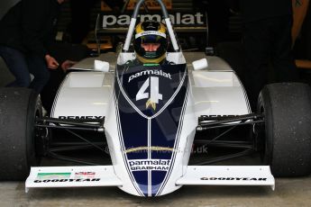 World © Octane Photographic Ltd. Wednesday 4th March 2015, General un-silenced test day – Donington Park, FIA Historic F1 Championship - James Hanson, Ex Nelson Piquet Brabham BT52. Digital Ref : 1196CB1L5469