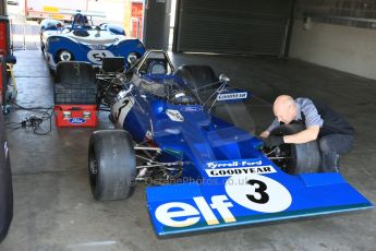 World © Octane Photographic Ltd. Donington Park general unsilenced testing June 4th 2015. Rob Hall testing an ex-Jackie Stewart Tyrrell 003 - FIA Historic F1 Championship/Masters GP. Digital Ref :