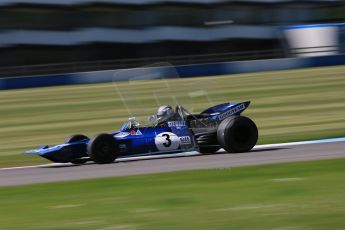 World © Octane Photographic Ltd. Donington Park general unsilenced testing June 4th 2015. Rob Hall testing an ex-Jackie Stewart Tyrrell 003 - FIA Historic F1 Championship/Masters GP. Digital Ref :