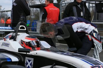 World © Octane Photographic Ltd. DUO BRDC Formula 4 Qualifying, Oulton Park, UK, Saturday 4th April 2015. MSV F4-013. Ecurie Ecosse/GBR. Ciaran Haggerty. Digital Ref : 1213LB1D2650