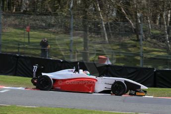 World © Octane Photographic Ltd. DUO BRDC Formula 4 Qualifying, Oulton Park, UK, Saturday 4th April 2015. MSV F4-013. Mark Godwin Racing (MGR). Hernan Fallas Digital Ref : 1213LB1D2668