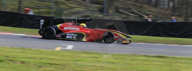 World © Octane Photographic Ltd. DUO BRDC Formula 4 Qualifying, Oulton Park, UK, Saturday 4th April 2015. MSV F4-013. CDR – Chris Dittmann Racing. Tom Jackson. Digital Ref : 1213LB1D2707