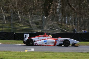 World © Octane Photographic Ltd. DUO BRDC Formula 4 Qualifying, Oulton Park, UK, Saturday 4th April 2015. MSV F4-013. Lanan Racing. Rodrigo Fonseca. Digital Ref : 1213LB1D2812