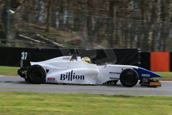 World © Octane Photographic Ltd. DUO BRDC Formula 4 Qualifying, Oulton Park, UK, Saturday 4th April 2015. MSV F4-013. HHC Motorsport. Sisa Ngebulana. Digital Ref : 1213LB1D2915