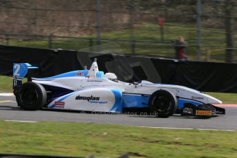 World © Octane Photographic Ltd. DUO BRDC Formula 4 Qualifying, Oulton Park, UK, Saturday 4th April 2015. MSV F4-013. Douglas Motorsport. Akhil Rabindra. Digital Ref : 1213LB1D2930