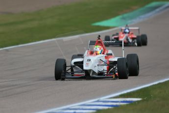 World © Octane Photographic Ltd. DUO BRDC Formula 4 Testing, Rockingham, UK, Tuesday 14th April 2015. MSV F4-013. Lanan Racing, Rodrigo Fonseca and HHC Motorsport, Will Palmer. Digital Ref : 1228LB1D0019