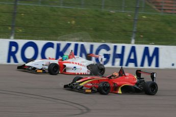World © Octane Photographic Ltd. DUO BRDC Formula 4 Testing, Rockingham, UK, Tuesday 14th April 2015. MSV F4-013. Lanan Racing, Jack Bartholomew and CDR – Chris Dittmann Racing. Omar Ismail, Digital Ref : 1228LB1D0371