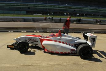 World © Octane Photographic Ltd. DUO BRDC Formula 4 Testing, Rockingham, UK, Tuesday 14th April 2015. MSV F4-013. Lanan Racing, Chris Mealin. Digital Ref : 1228LW1L2204