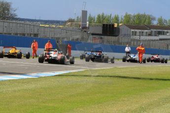World © Octane Photographic Ltd. Saturday 25th April 2015, MSVR F3 Cup Race 1 Formation lap. Donington Park. Chris Dittmann Racing (CDR) – Kieran Vernon – Dallara F307 Mercedes HWA. Digital Ref: 1235CB7B1749