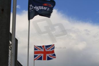 World © Octane Photographic Ltd. Saturday 25th April 2015, MSVR F3 Cup Race 1. Donington Park. Donington and British flags. Digital Ref: 1235CB7B1870