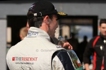World © Octane Photographic Ltd. Saturday 25th April 2015, MSVR F3 Cup Race 1 parc ferme. Donington Park. Chris Dittmann Racing (CDR) – Kieran Vernon – Dallara F307 Mercedes HWA. Digital Ref: 1235CB7B1883