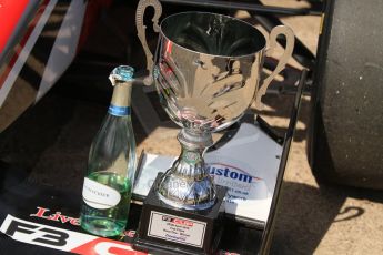 World © Octane Photographic Ltd. Saturday 25th April 2015, MSVR F3 Cup Race 1 parc ferme. Donington Park. Chris Dittmann Racing (CDR) – Kieran Vernon – Dallara F307 Mercedes HWA. Digital Ref: 1235CB7B1903